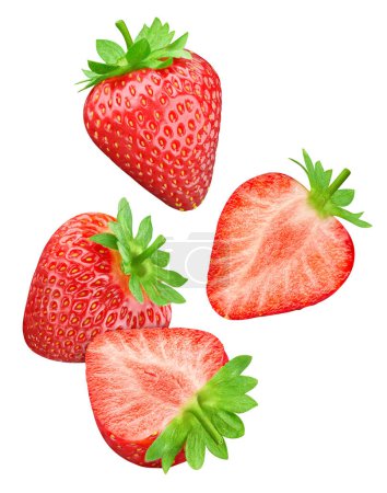 Photo for Isolated strawberry. Strawberry isolated on white background with clipping path - Royalty Free Image