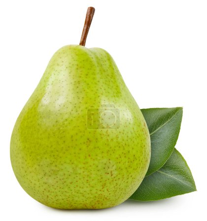 Foto de Fruto maduro de pera aislado sobre fondo blanco. Composición de pera con ruta de recorte. Fruta de pera macro estudio foto - Imagen libre de derechos