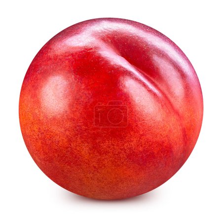 Photo for Peach isolated on white background. Peach macro studio photo. Peach with clipping path - Royalty Free Image