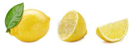 Téléchargez les photos : Citron. Citron isolé sur fond blanc. Citron avec chemin de coupe - en image libre de droit