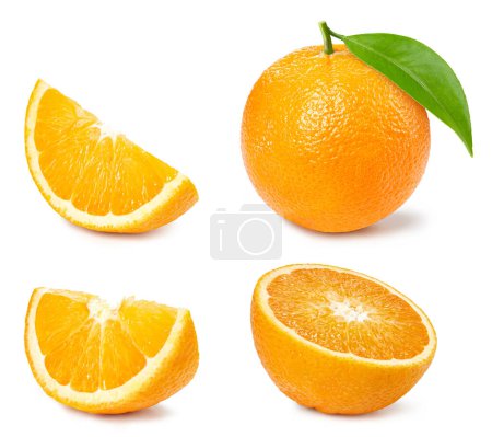 Foto de Naranja aislado sobre fondo blanco con ruta de recorte. Colección naranja Recorte Camino. - Imagen libre de derechos