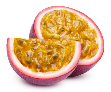 Photo for Passion isolated on white background. Passion fruit with clipping path. Maracuya - Royalty Free Image
