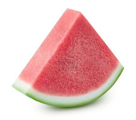 Photo for Watermelon slice isolated on white background. Watermelon with clipping path. Watermelon fruit - Royalty Free Image