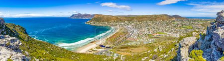 Photo for Fish Hoek residential neighborhood viewed from the top of mountain in Cape Town - Royalty Free Image