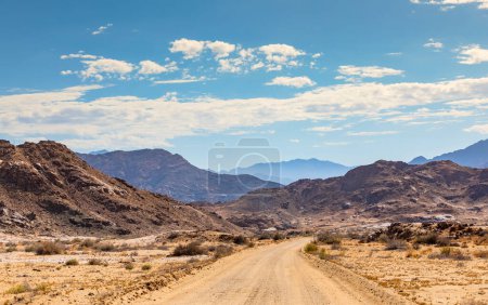 Gravel dirt road in the Richtersveld National Park, arid area of South Africa