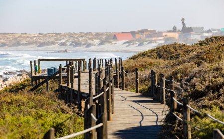 Beachfront walkway in small West Coast town of Port Nolloth, South Africa