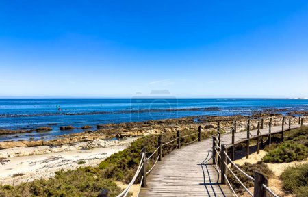 Beachfront walkway in small West Coast town of Port Nolloth, South Africa