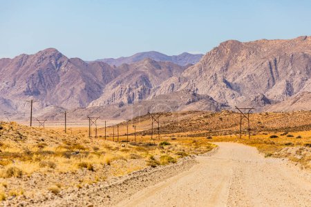 View of barren mountains on way to the Richtersveld National Park, South Africa