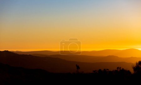 Post sunset view of mountains in the Namaqualand region of South Africa
