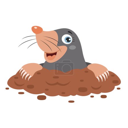 Illustration for Cartoon Illustration Of A Mole - Royalty Free Image