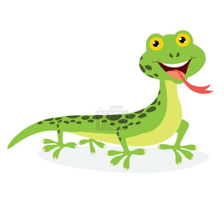 Ilustración de dibujos animados de un lagarto