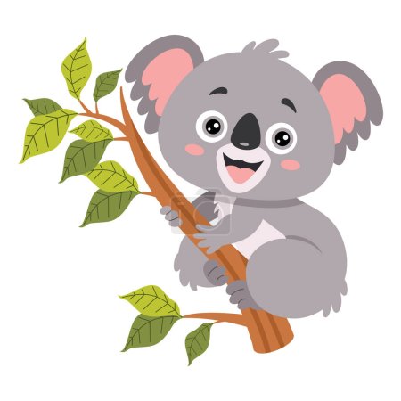 Illustration pour Illustration de bande dessinée d'un Koala - image libre de droit