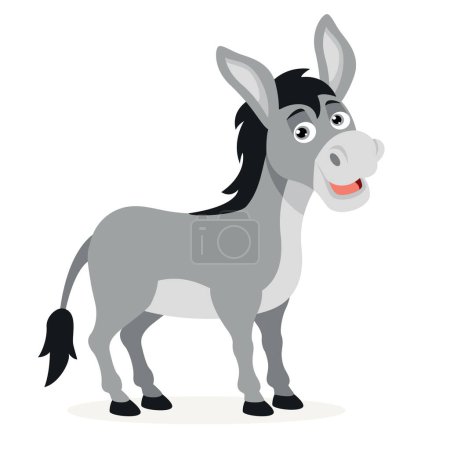 Cartoon Illustration eines Esels