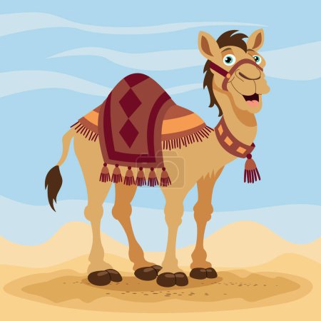 Illustration for Cartoon Illustration Of A Camel - Royalty Free Image