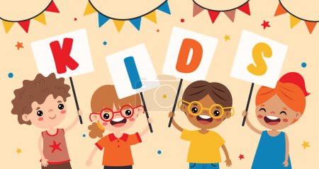 Illustration for Template For Happy Children's Day - Royalty Free Image