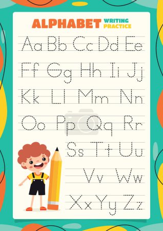 Alphabet Tracing Arbeitsblatt für Kinder