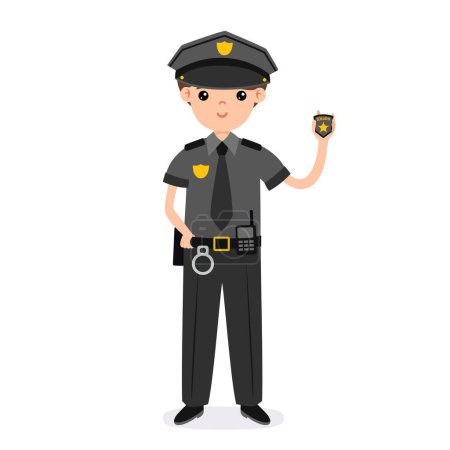 Illustration for Vector Drawing Of Police Officer - Royalty Free Image
