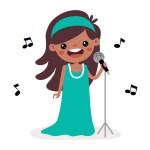 Cartoon Drawing Of A Singer