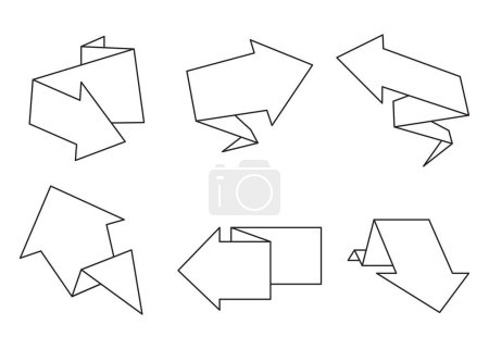 Vektorillustration der Origami-Bänder