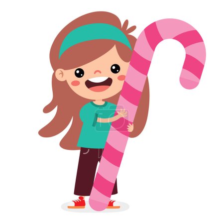 Illustration Of Kid With Candy