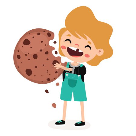 Ilustración de Ilustración de niños con galletas - Imagen libre de derechos
