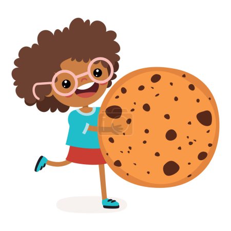 Ilustración de niños con galletas