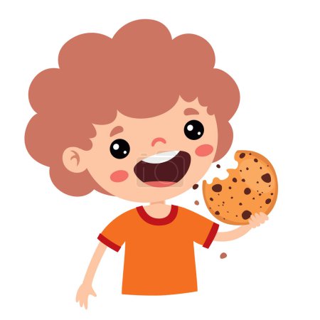 Ilustración de Ilustración de niños con galletas - Imagen libre de derechos