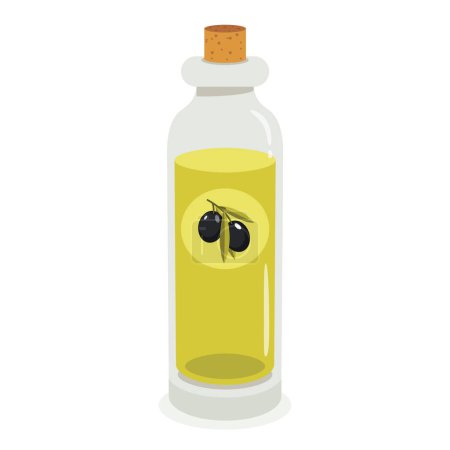Téléchargez les illustrations : Dessin vectoriel de l'huile d'olive - en licence libre de droit