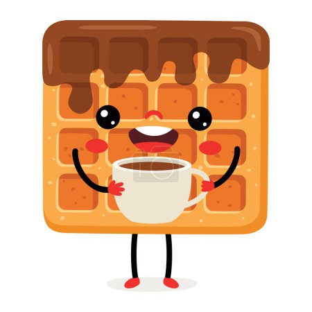 Photo for Vector Drawing Of A Waffle - Royalty Free Image