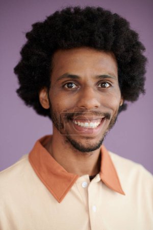 Photo for Headshot of smiling Black man wearing polo shirt - Royalty Free Image