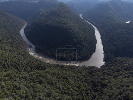 Foto de Río Guapore en la región del Valle de Taquari en Rio Grande do Sul. - Imagen libre de derechos