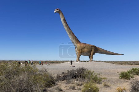 Téléchargez les photos : Trelew Chubut Argentine, 17 janvier. 2019 : Le plus grand dinosaure du monde - Patagotitan mayorum. - en image libre de droit