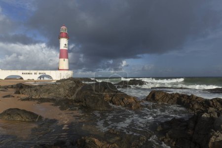 Salvador Bahia Brazil, April 04. 2024: Itapua Lighthouse.