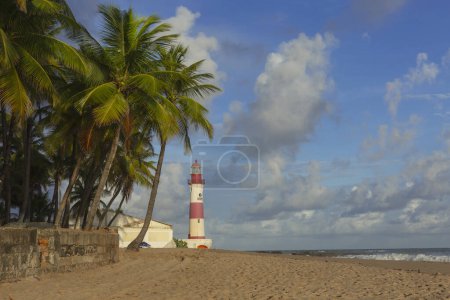  Itapua Lighthouse in Salvador Bahia Brazil, Itapua Beach.