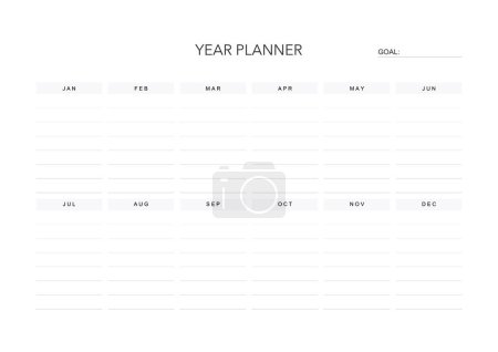 Téléchargez les photos : Plan de défi de l'année, planificateur minimaliste imprimable, modèle numérique. pour faire la liste. planificateur imprimable, planificateur numérique. Format A4 et lettre. Modèle vectoriel. SPE 10 - en image libre de droit