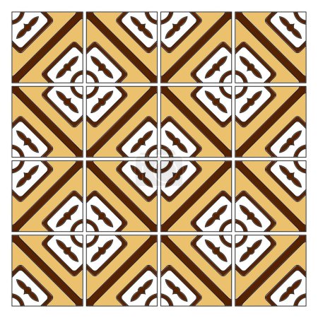 Illustration for These historic, repeatable tiles boast timeless charm and are perfect for creating a classic and enduring atmosphere. - Royalty Free Image