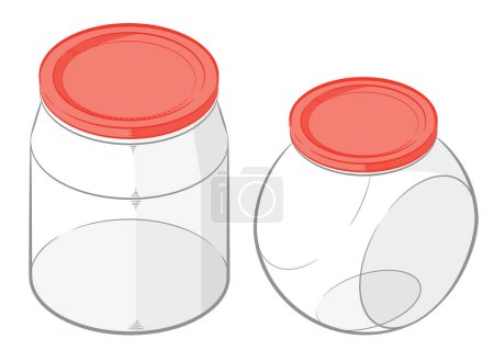 Illustration for Food Plastic Box Snack Storage Pack - Royalty Free Image