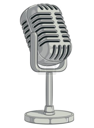 Téléchargez les photos : Microphone de baladodiffusion Dispositif d'enregistrement de diffusion rétro - en image libre de droit