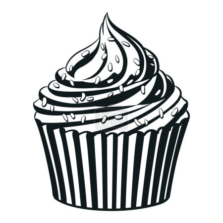 Photo for Silhouette Sprinkles Cup Cakes Bakery Dessert - Royalty Free Image