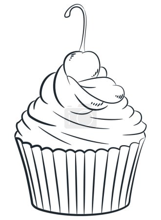 Téléchargez les photos : Croquis Patty Cake Bakery Cupcakes Caniche - en image libre de droit