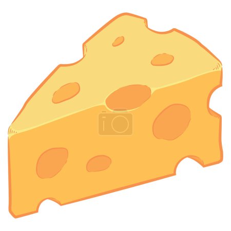 Téléchargez les photos : Blocs de fromage suisse Dessins animés Dairy Food - en image libre de droit