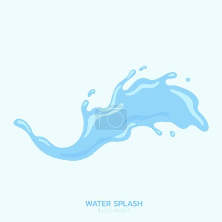Illustration for Blue water splash, element and illustration - Royalty Free Image