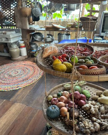 Frutas y hortalizas en el mercado en Ubud, Bali