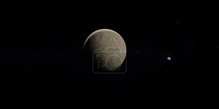Téléchargez les photos : Vers la planète naine 28978 Ixion avec la planète Neptune en arrière-plan - en image libre de droit