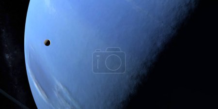 Foto de Planeta Enano 28978 Ixion orbitando cerca del planeta Neptuno - Imagen libre de derechos