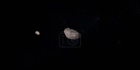 Téléchargez les photos : Varuna, objet transneptunien, avec la lune en orbite autour - en image libre de droit