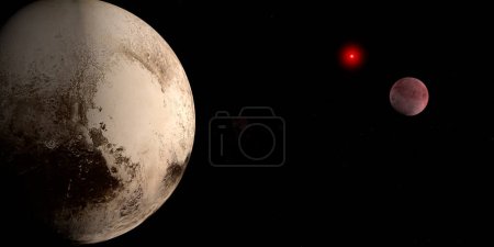 Téléchargez les photos : 50000 Quaoar, planète naine, en orbite autour de Pluton - en image libre de droit
