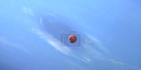 Téléchargez les photos : 50000 Quaoar, planète naine, en orbite autour de Neptune. 3d rendu - en image libre de droit