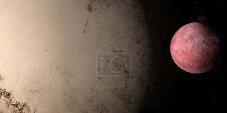 Téléchargez les photos : 50000 Quaoar, planète naine, en orbite autour de Pluton. 3d rendu - en image libre de droit