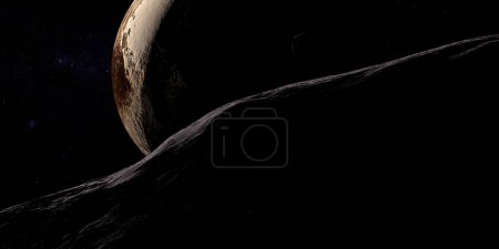Téléchargez les photos : 225088 Gonggong surface de la planète naine avec Pluton planète et Xiangliu lune - en image libre de droit